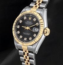 Rolex Datejust 6917 26mm Gray Diamond Dial Two Tone Watch