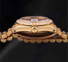 Rolex Datejust 6917 26mm Red Diamond Dial Yellow Gold President Bracelet Watch
