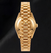 Rolex Datejust 6917 26mm Red Diamond Dial Yellow Gold President Bracelet Watch