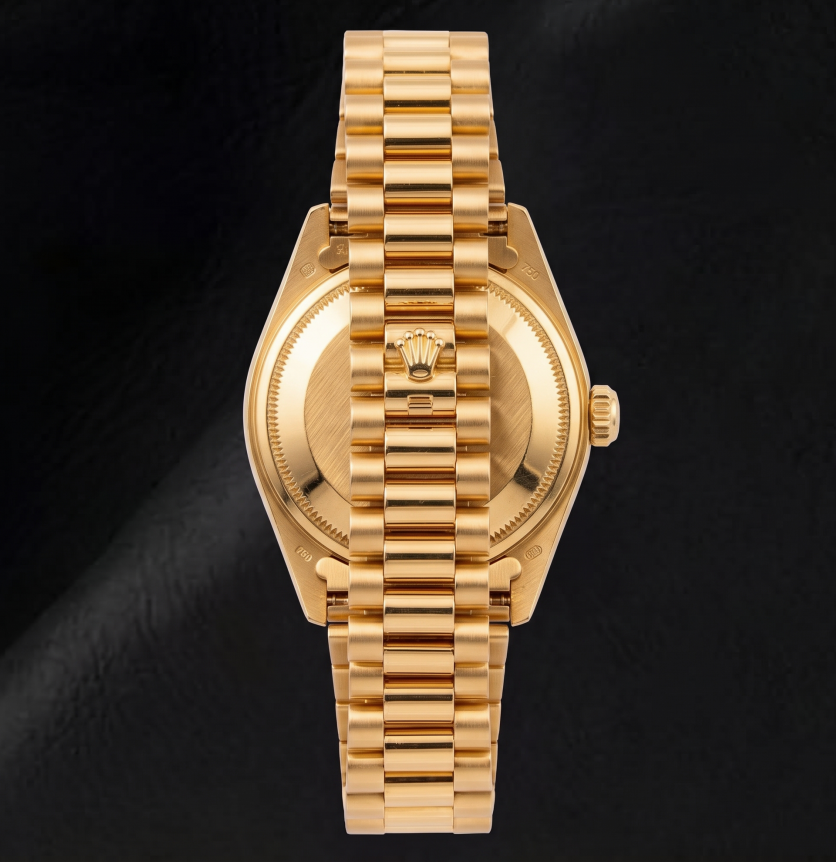 Rolex Datejust 6917 26mm Red Diamond Dial Yellow Gold President Bracelet Watch