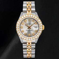 Rolex Datejust 6917 26mm Silver Diamond Dial Two Tone Watch