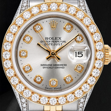 Rolex Datejust 6917 26mm Silver Diamond Dial Two Tone Watch