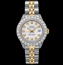 Rolex Datejust 6917 26mm White Diamond Dial Two Tone Watch Jubilee