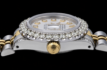 Rolex Datejust 6917 26mm White Diamond Dial Two Tone Watch Jubilee