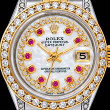 Rolex Datejust 6917 26mm White Mother of Pearl Diamond Dial Two Tone Gold Jubilee Bracelet Watch