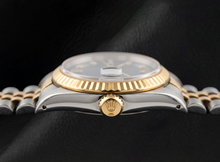 Rolex Datejust 6917 Blue Diamond Dial 26mm Fluted Bezel Two Tone Watch
