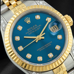 Rolex Datejust 6917 Blue Diamond Dial 26mm Two tone Watch