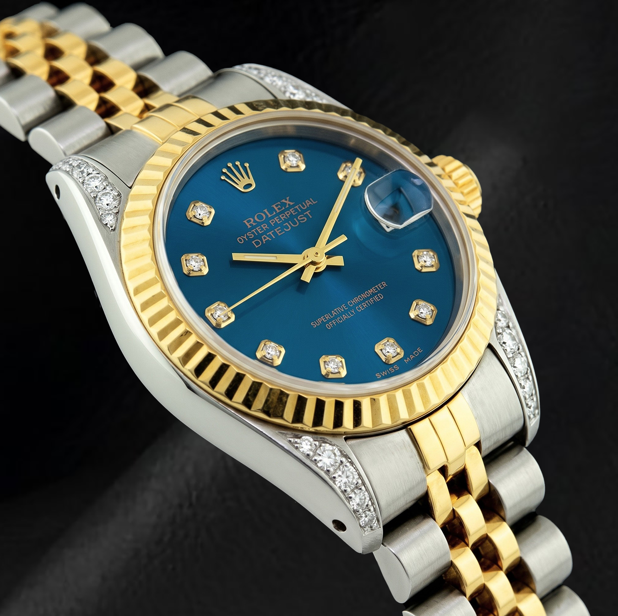 Rolex Datejust 6917 Blue Diamond Dial 26mm Two tone Watch