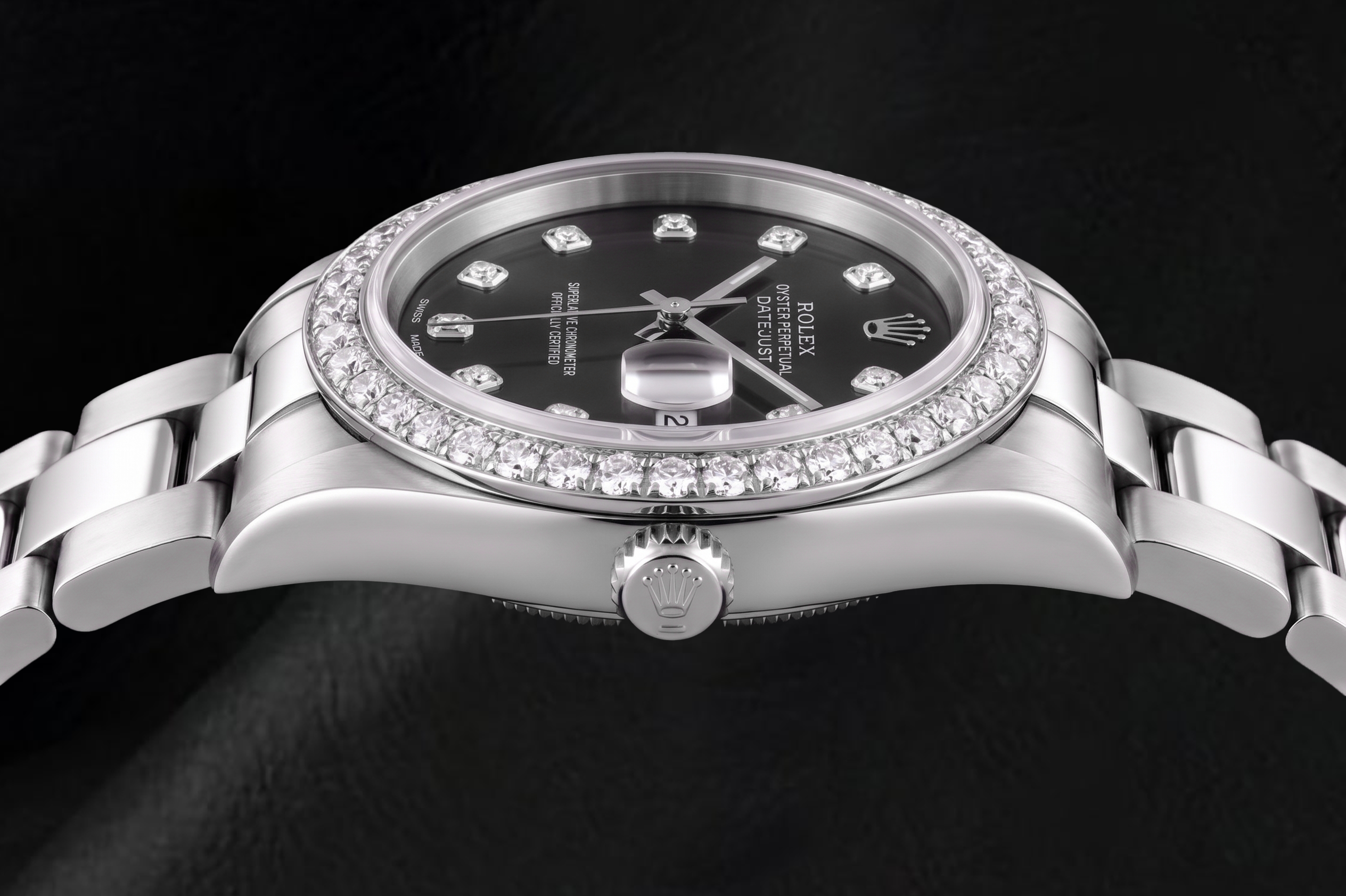 Rolex Datejust 78240 31mm Black Diamond Dial Stainless Steel Watch