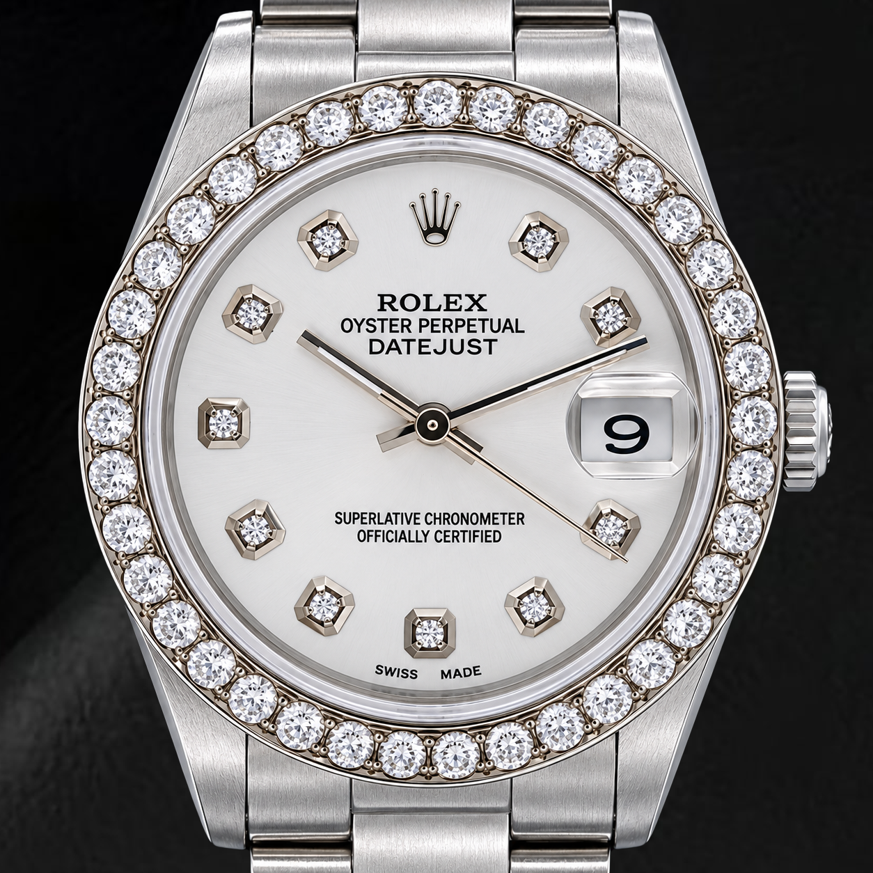 Rolex Datejust 78240 31mm Silver Diamond Dial Stainless Steel Watch