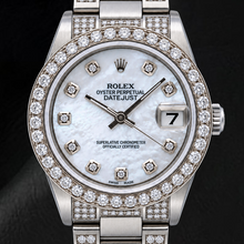 Rolex Datejust 78240 31mm White Mother of Pearl Diamond Dial Stainless Steel Watch
