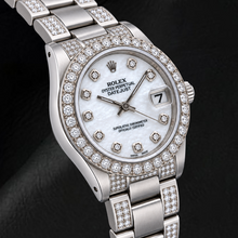 Rolex Datejust 78240 31mm White Mother of Pearl Diamond Dial Stainless Steel Watch