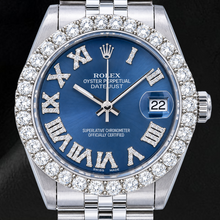 Rolex Datejust 78274 31mm Blue Roman Diamond Dial Stainless Steel Jubilee Bracelet