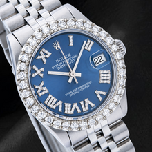 Rolex Datejust 78274 31mm Blue Roman Diamond Dial Stainless Steel Jubilee Bracelet