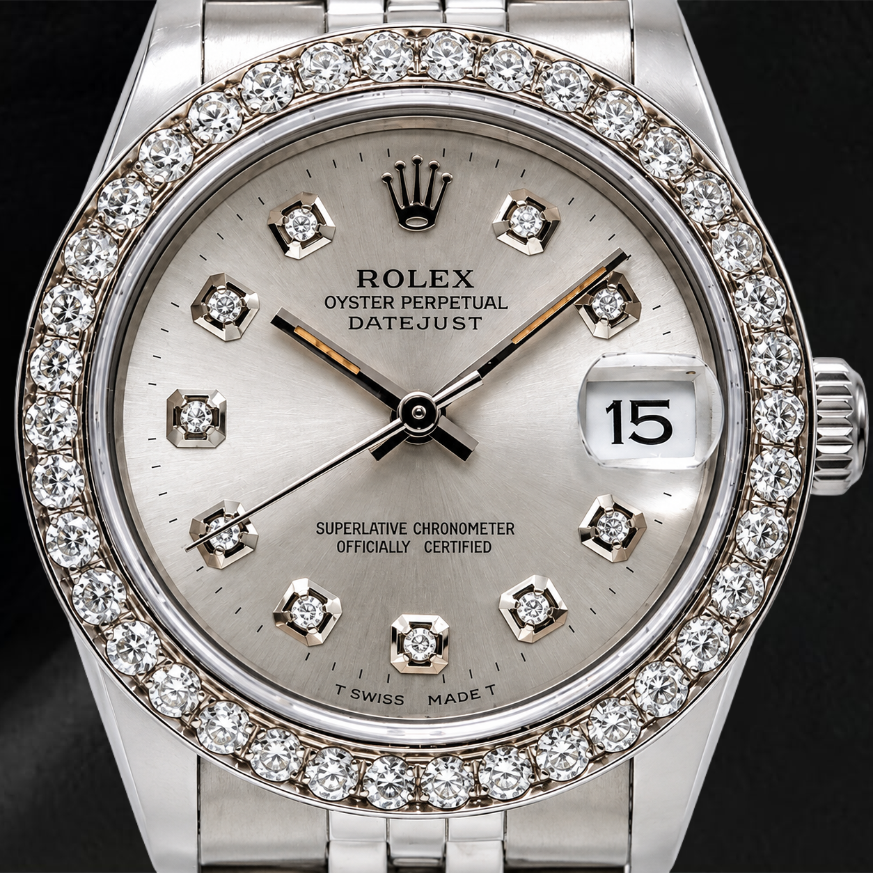 Rolex Datejust 78274 31mm Silver Diamond Dial Stainless Steel Jubilee Bracelet Watch