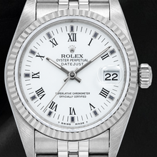 Rolex Datejust 78274 31mm White Roman Dial Smooth Bezel Stainless Steel Jubilee Bracelet Watch