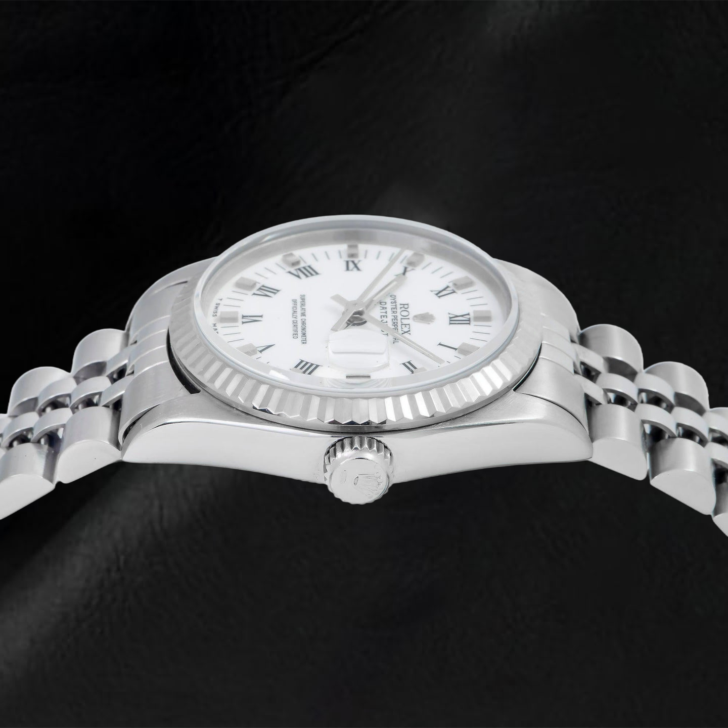 Rolex Datejust 78274 31mm White Roman Dial Smooth Bezel Stainless Steel Jubilee Bracelet Watch
