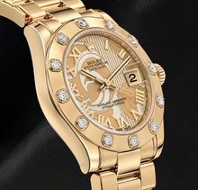 Rolex Datejust 81318 34mm Champagne Mother of Pearl Roman Dial Yellow Gold Watch 18K