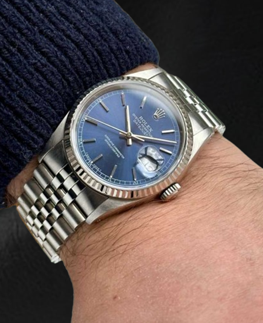 Rolex Datejust Blue Stick Dial 36 mm Stainless Steel Watch