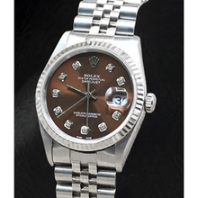Rolex Datejust Chocolate Diamond Dial Stainless Steel Watch