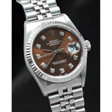 Rolex Datejust Chocolate Diamond Dial Stainless Steel Watch