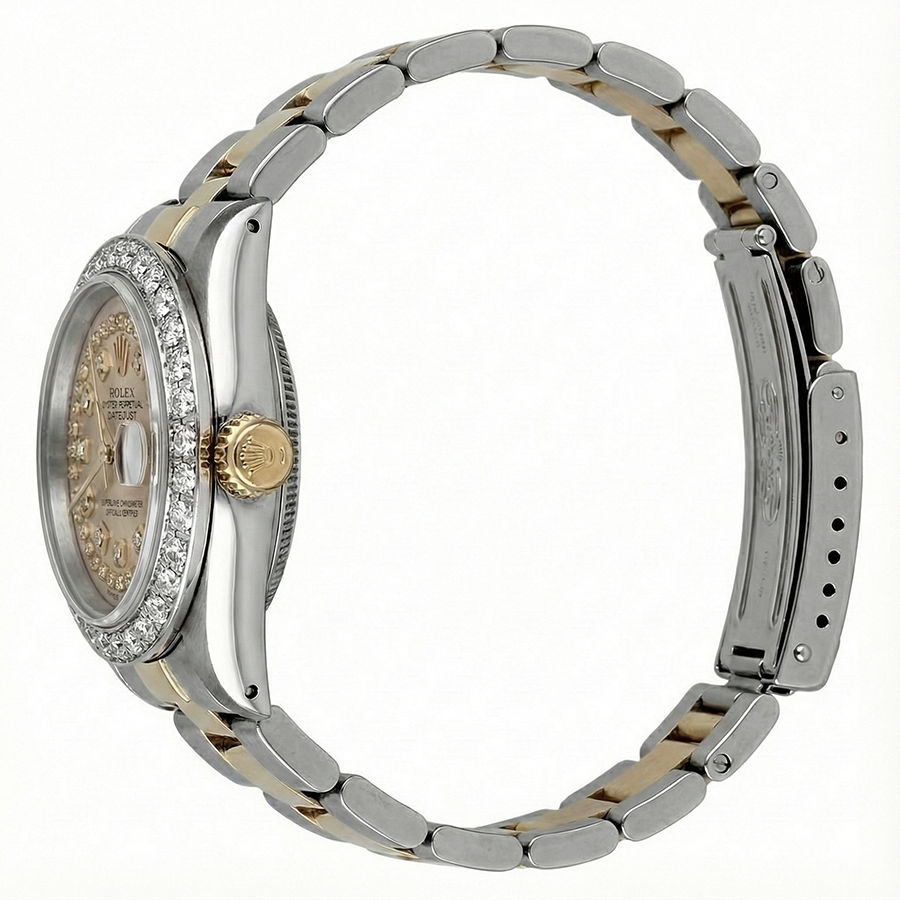 Rolex Datejust Diamond Bezel Two Tone Woman Watch