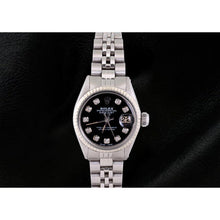 Rolex Datejust Diamond Dial Fluted Bezel Ladies Watch-Ss Jubilee