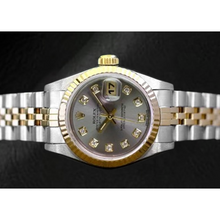 Rolex Datejust Gray Diamond Dial 26 mm Two Tone Ladies Watch