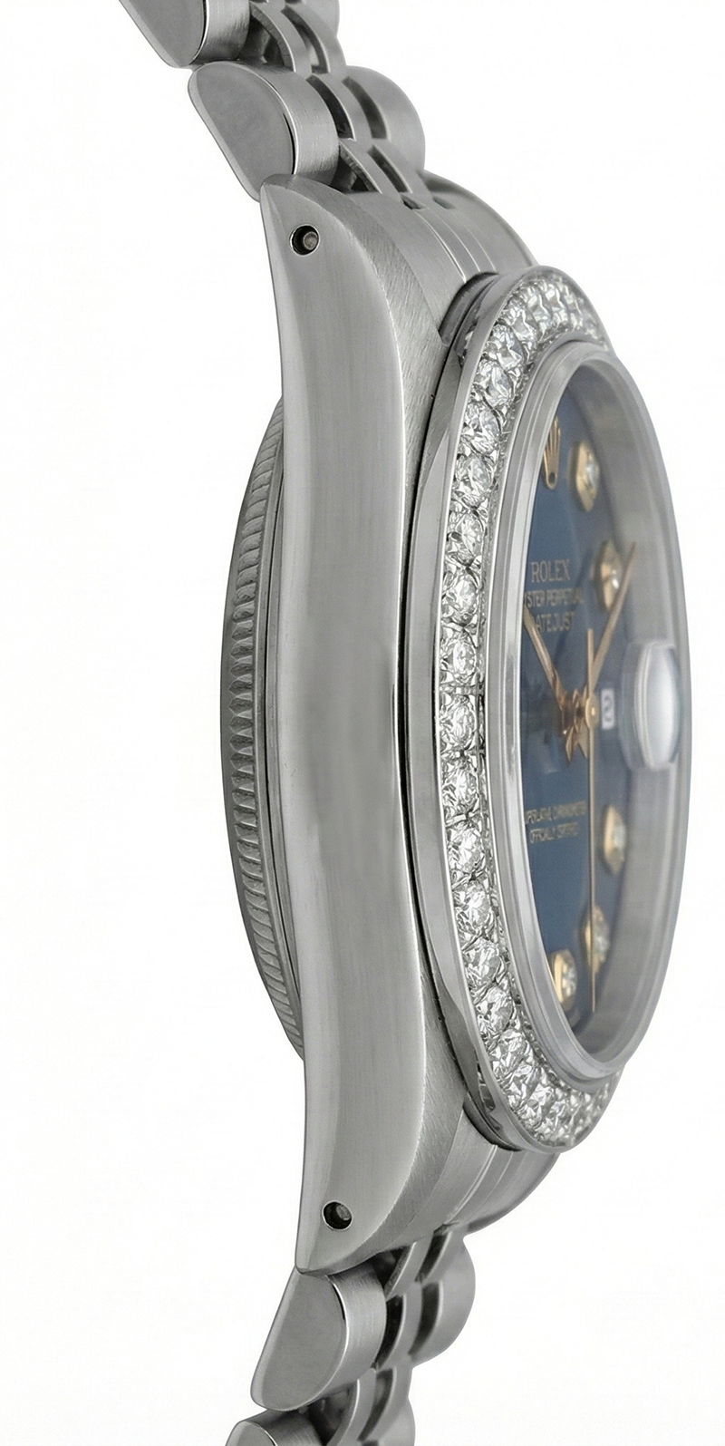 
Rolex Datejust Ladies Watch Black Dial Bezel Ss Jubilee Bracelet
