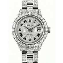 Fine Diamond Rolex 12-ct Stainless Steel – side view