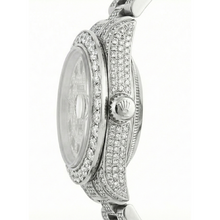 Fine Diamond Round Brilliant Rolex in Stainless Steel – angle view