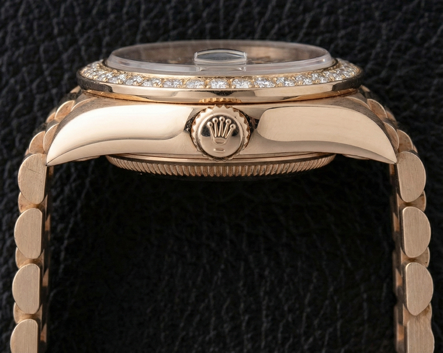 Rolex Datejust Ladies Watch Mother Of Pearl String Diamond Dial Yg