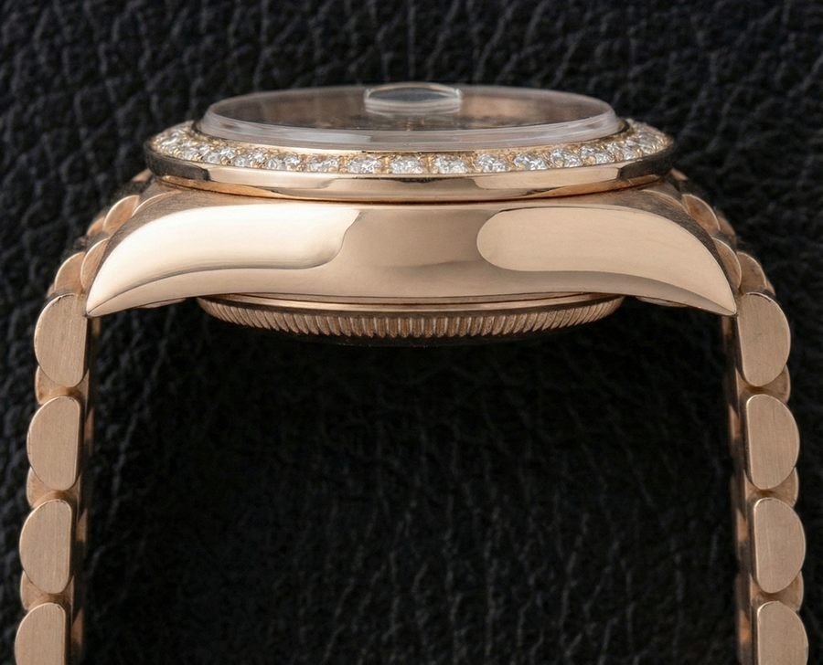 Rolex Datejust Ladies Watch Mother Of Pearl String Diamond Dial Yg