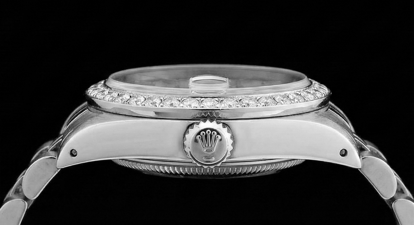 Rolex Datejust Lady Watch Stainless Steel Diamond Bezel White