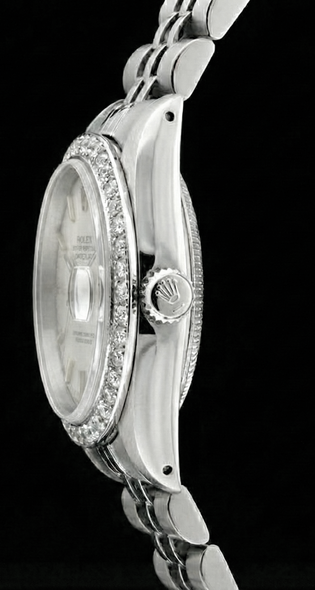 Rolex Datejust Lady Watch Stainless Steel Diamond Bezel White