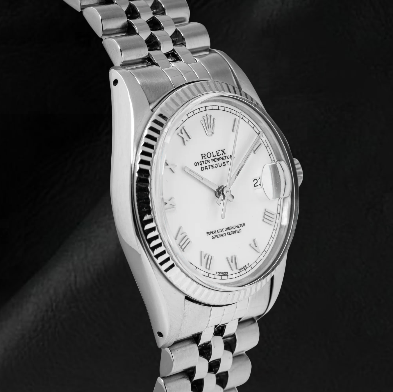 Rolex Datejust Midsize Watch White Roman Dial Stainless Steel