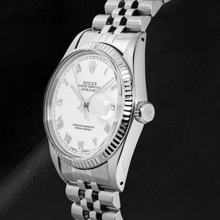 Rolex Datejust Midsize Watch White Roman Dial Stainless Steel