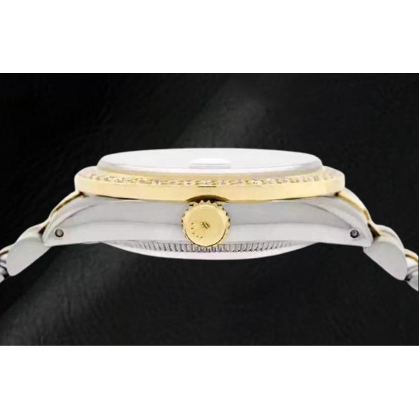 Rolex Datejust Pink Mother Of Pearl Diamond Dial 31 mm Two Tone Watch