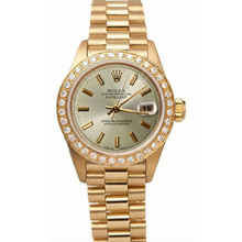 Rolex Datejust President Style Watch Ivory Color Diamond Bezel