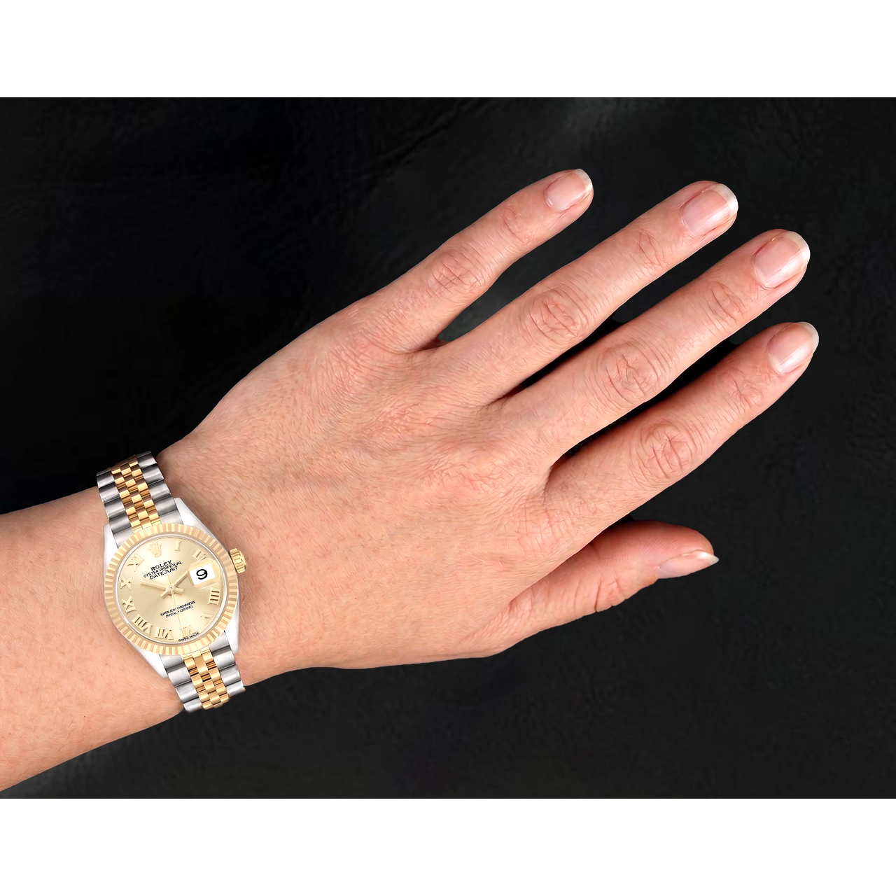 Rolex Datejust Roman Dial 28 mm Ladies Two Tone 279173 Watch