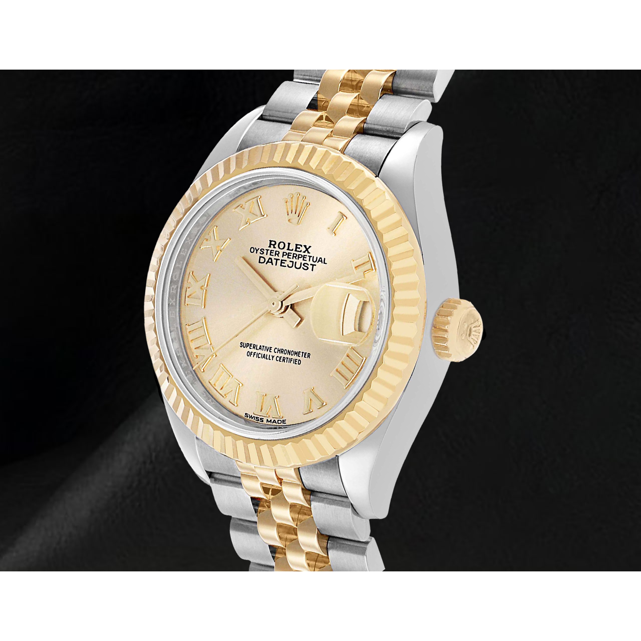Rolex Datejust Roman Dial 28 mm Ladies Two Tone 279173 Watch