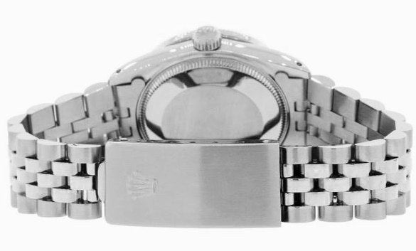 Rolex Datejust Salmon Natural Earth Mined Diamond Dial Bezel 31mm Stainless Steel Watch