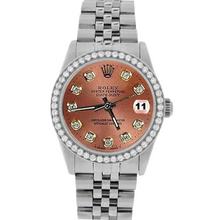 Rolex Datejust Salmon Diamond Dial Bezel 31mm Stainless Steel Watch
