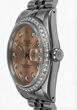 Rolex Datejust Ss Watch Pink Dial  Fg Midsize Rolex Pink Dial Stainless