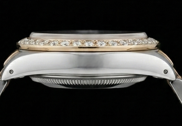 Rolex Datejust Tapestry Natural Earth Mined Diamond Dial Bezel Ladies Watch Ss & Gold