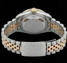 Rolex Datejust Tapestry Natural Earth Mined Diamond Dial Bezel Ladies Watch Ss & Gold