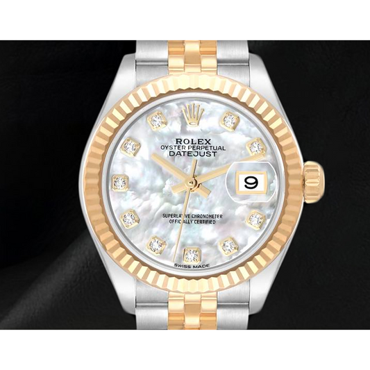 Rolex Datejust Two Tone 26 mm Mother of Pearl Diamond 179173 Ladies Watch