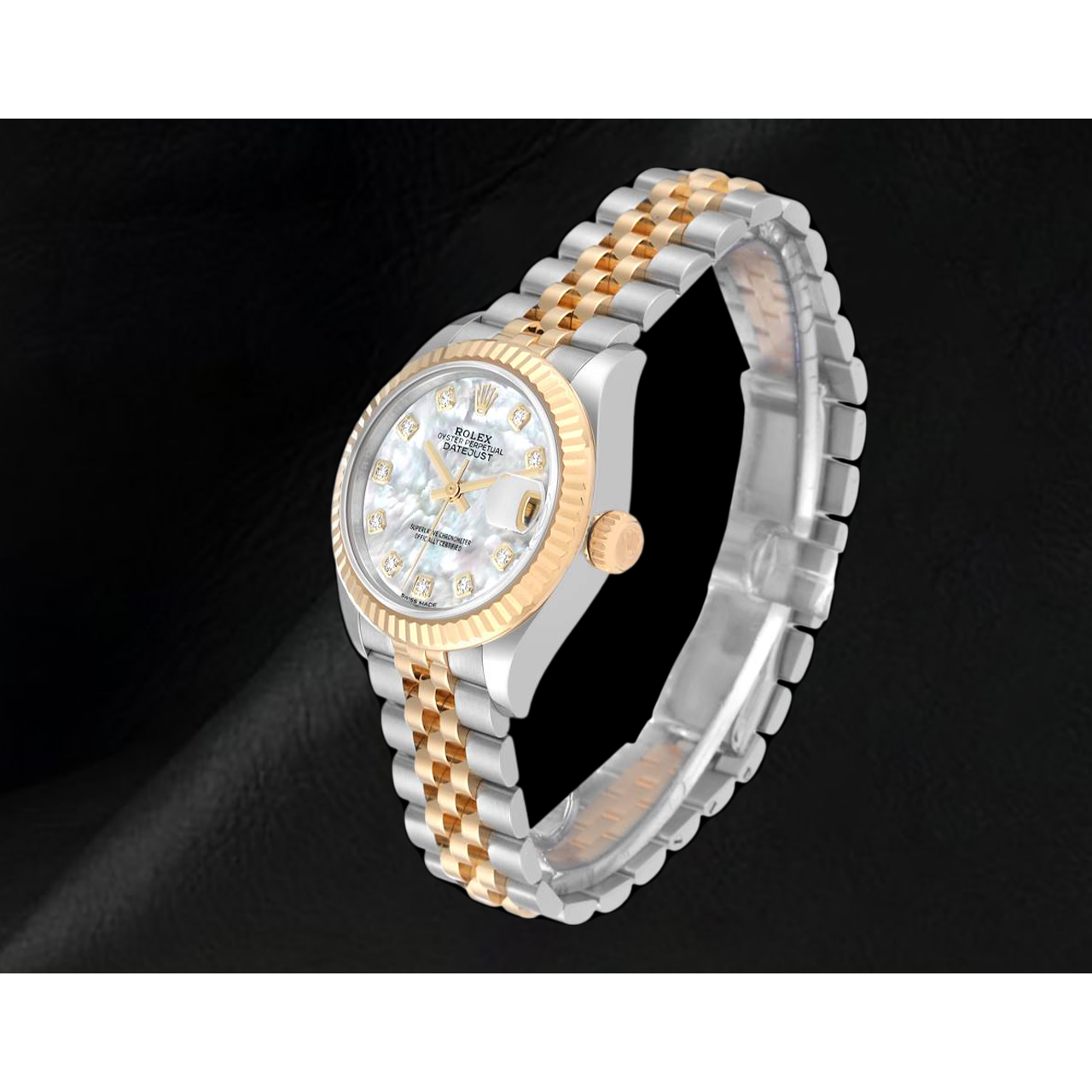 Rolex Datejust Two Tone 28 mm Mother of Pearl Diamond 279173 Ladies Watch