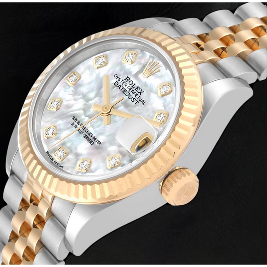 Rolex Datejust Two Tone 26 mm Mother of Pearl Diamond 179173 Ladies Watch