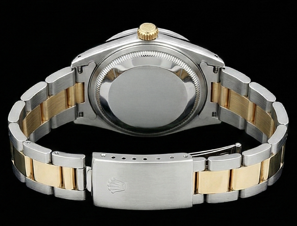 Rolex Datejust Two Tone Ladies Watch Diamond Bezel